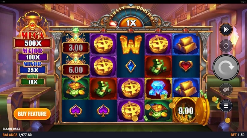 Blazin’ Rails slot screen 2