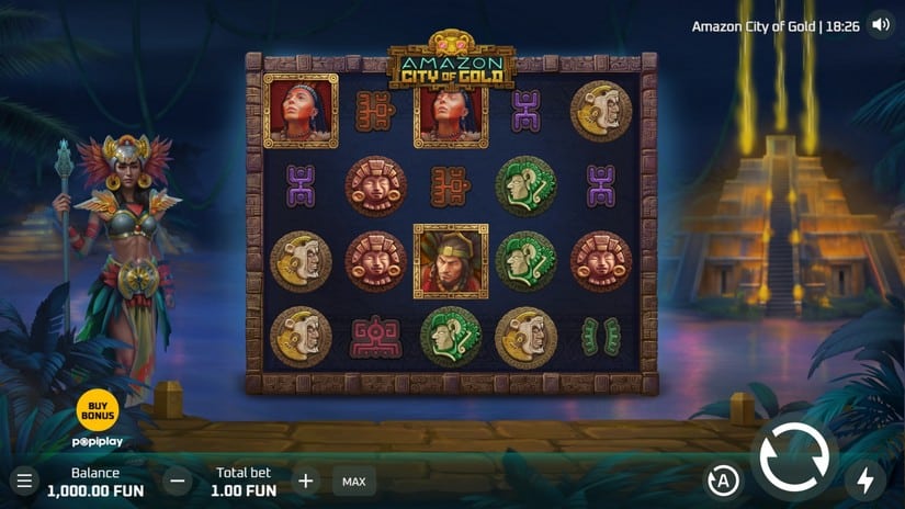 Amazon City Of Gold slot screen 1