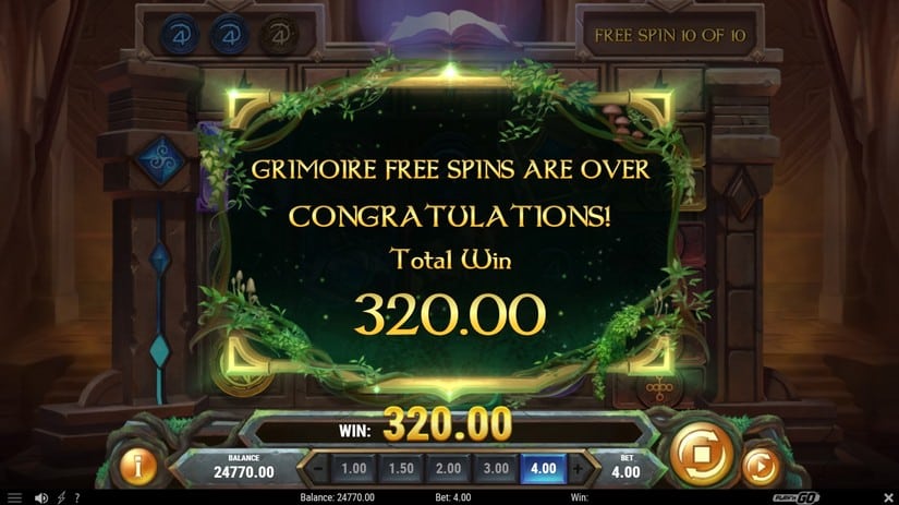 Merlin’s Grimoire slot screen 8