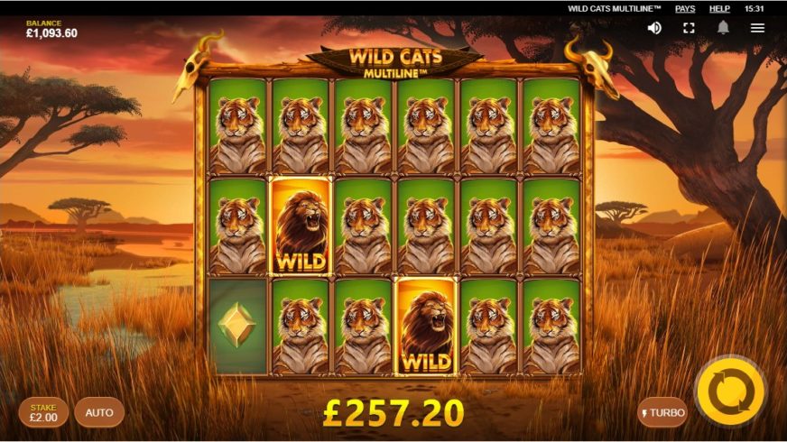 Wild Cats Multiline™ slot screen 8