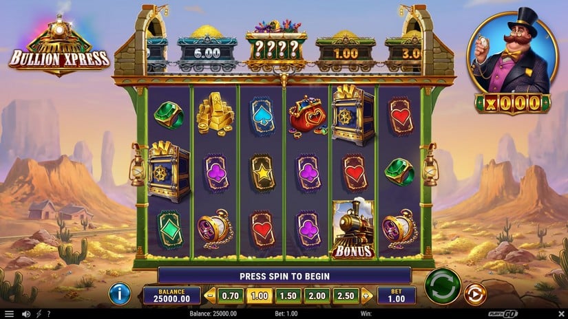 Bullion Xpress slot screen 2