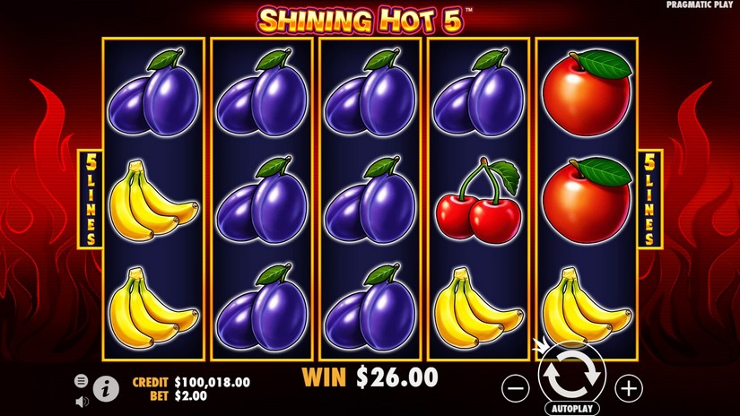 Shining Hot 5 slot screen 3