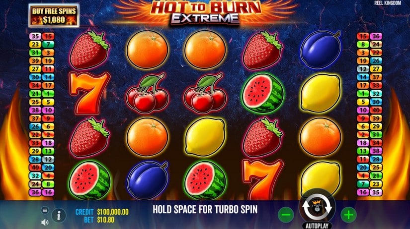 Hot to Burn Extreme slot screen 1