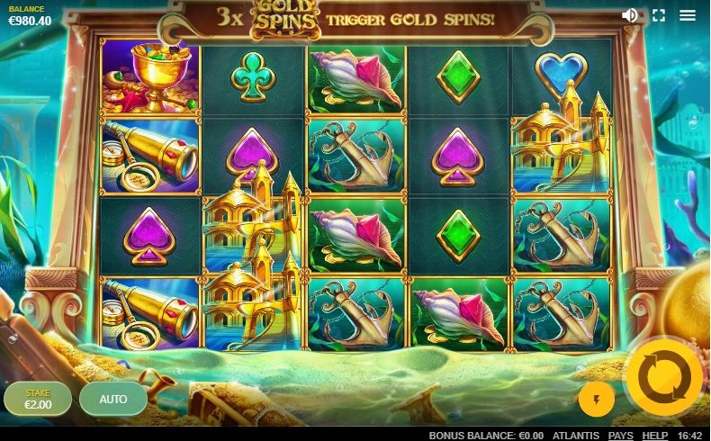 Atlantis slot screen 1