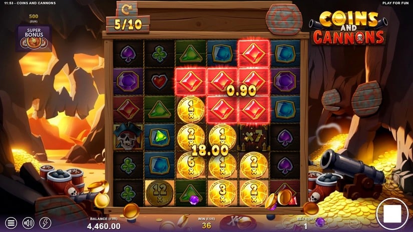 Coins and Cannons slot screen 4