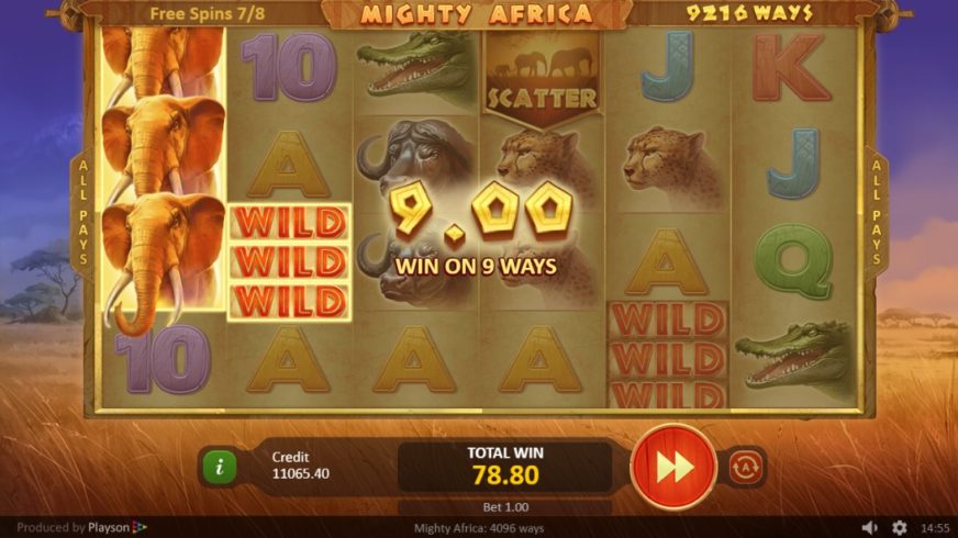 Mighty Africa slot screen 4