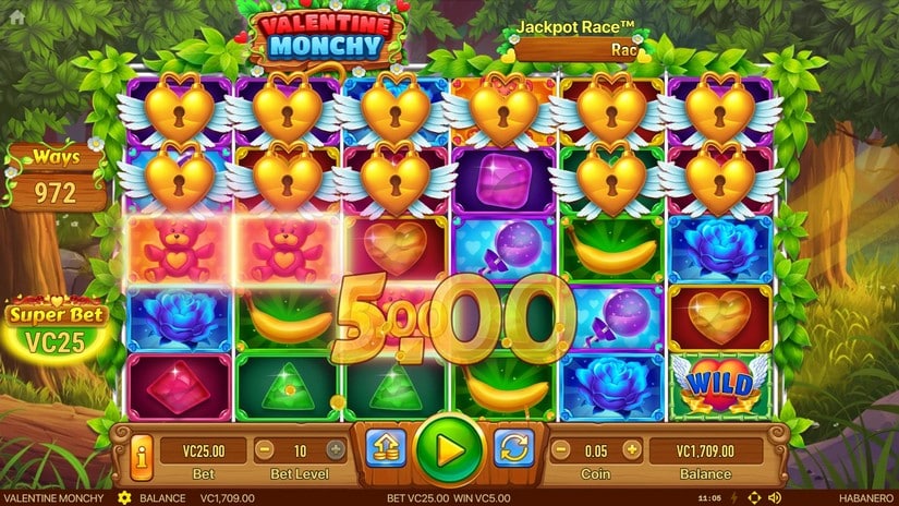 Valentine Monchy slot screen 4