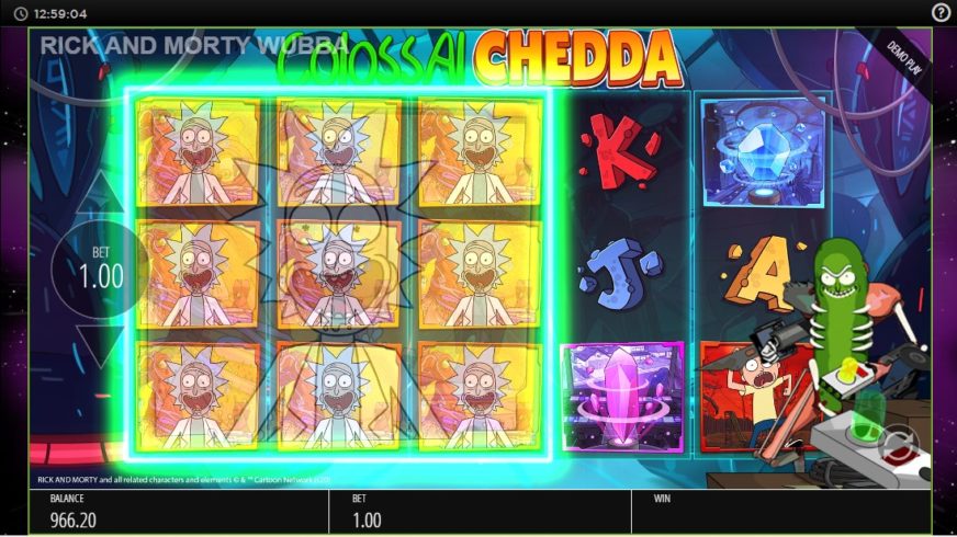 Rick and Morty Wubba Lubba Dub Dub slot screen 2