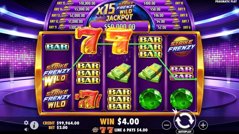 Strike Frenzy slot screen 2
