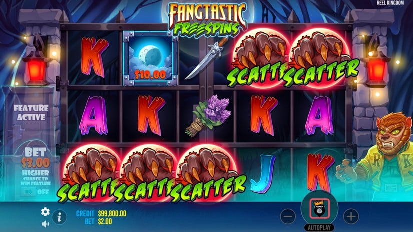 Fangtastic Freespins slot screen 2