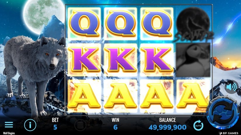 Wolf Begins slot screen 4