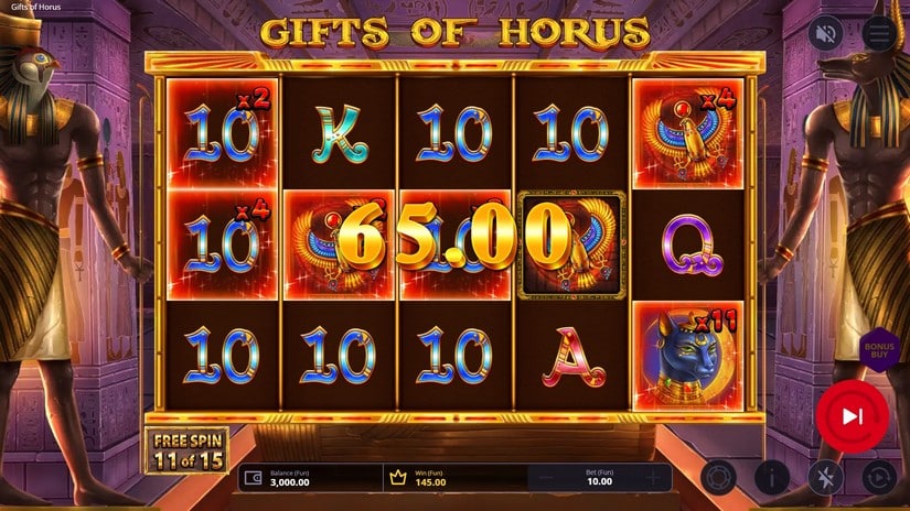 Gifts of Horus slot screen 5