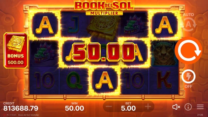 Book del Sol: Multiplier slot screen 2