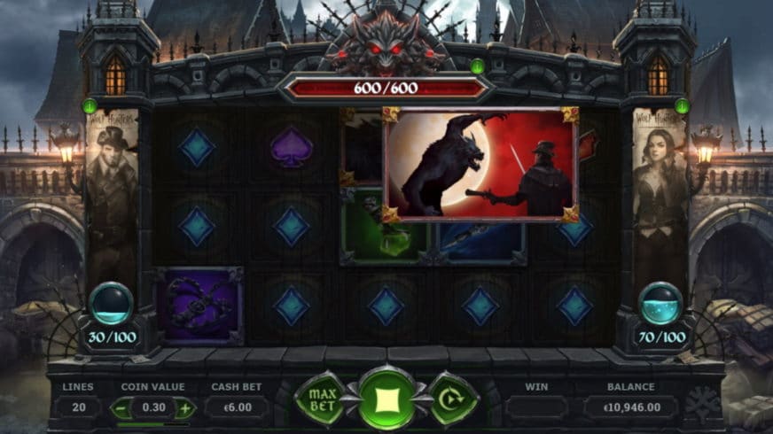 Wolf Hunters slot screen 2