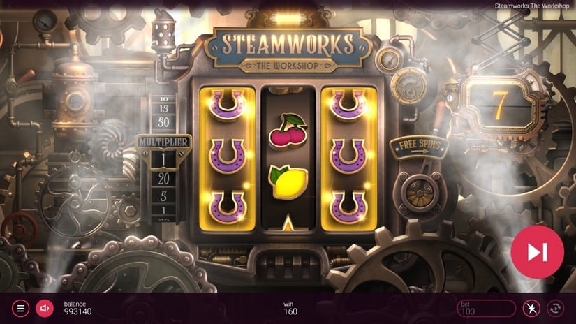 Steamworks slot screen 4