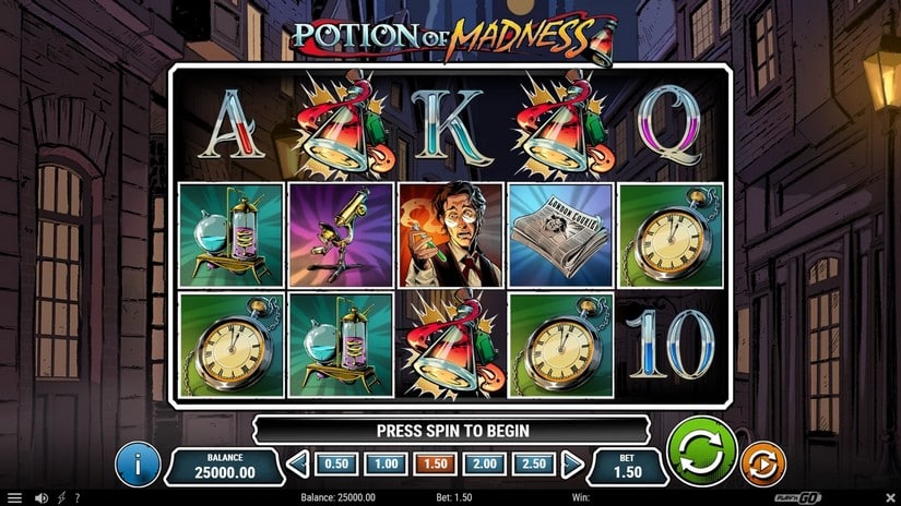 Potion of Madness slot screen 1