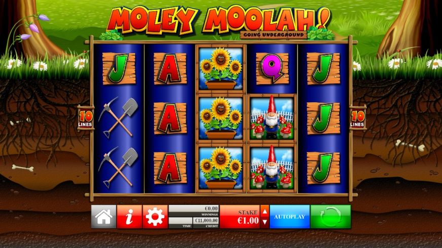 Moley Moolah slot screen 1