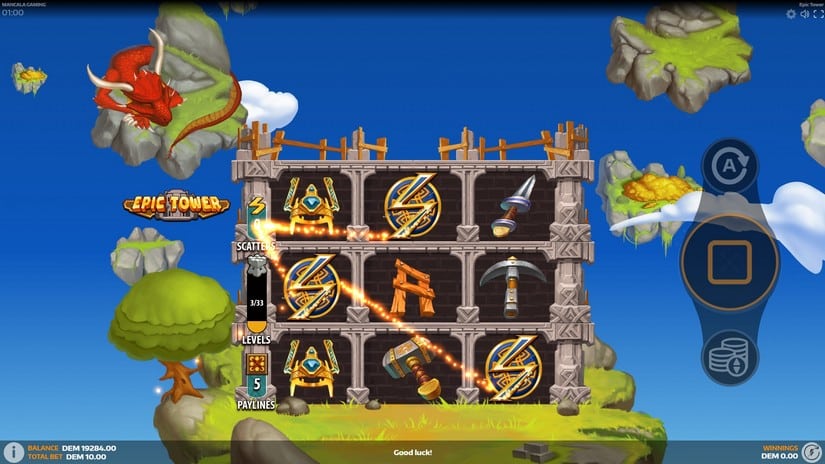 Epic Tower slot screen 3