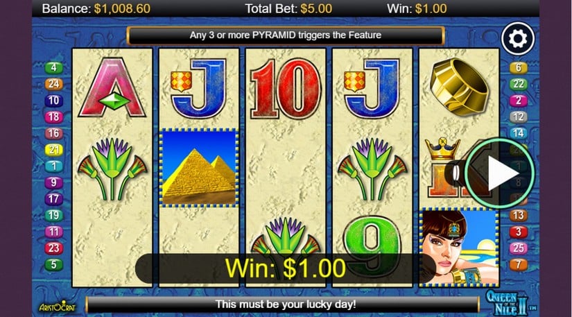 Queen of the Nile 2 slot screen 2