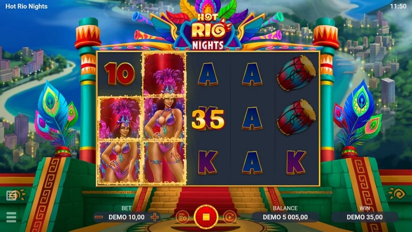 Hot Rio Nights slot screen 2