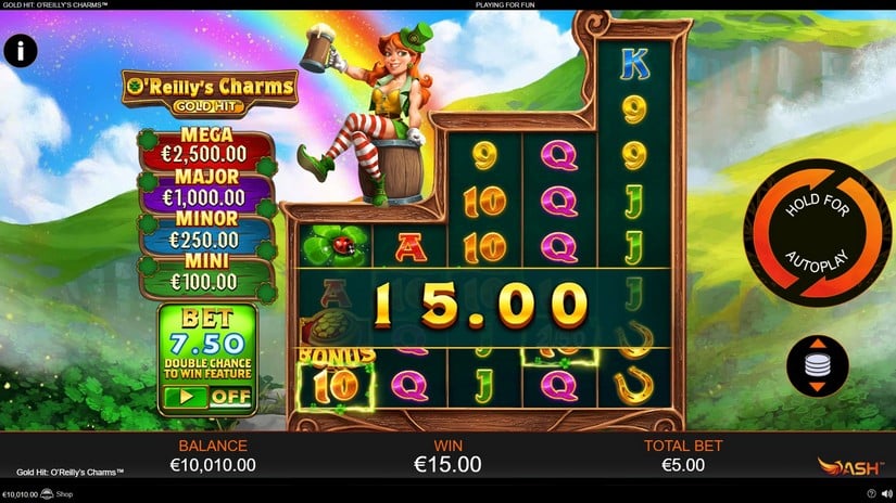 Gold Hit: O’Reilly’s Charms slot screen 2