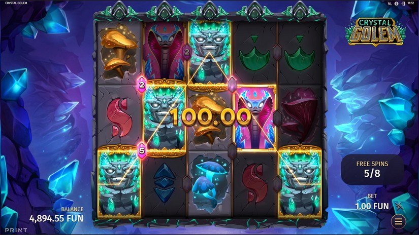 Crystal Golem slot screen 4
