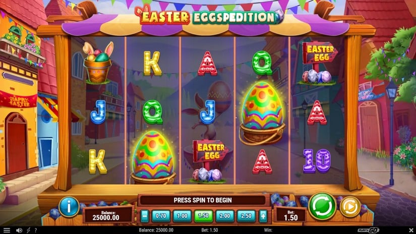 Easter Eggspedition slot screen 1