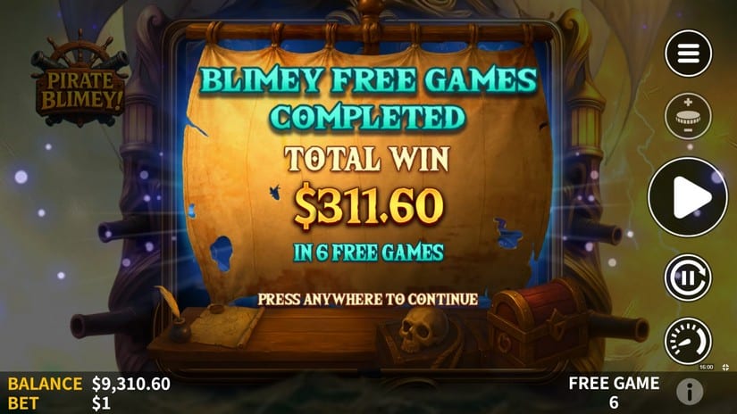 Pirate Blimey slot screen 6