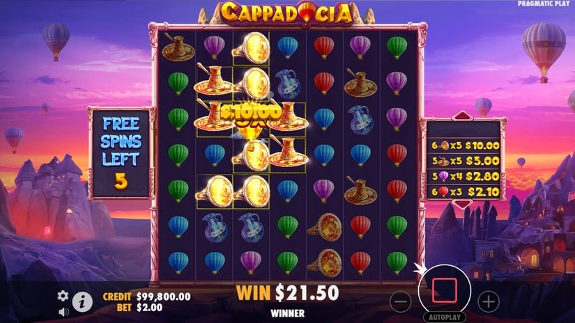 Cappadocia slot screen 4