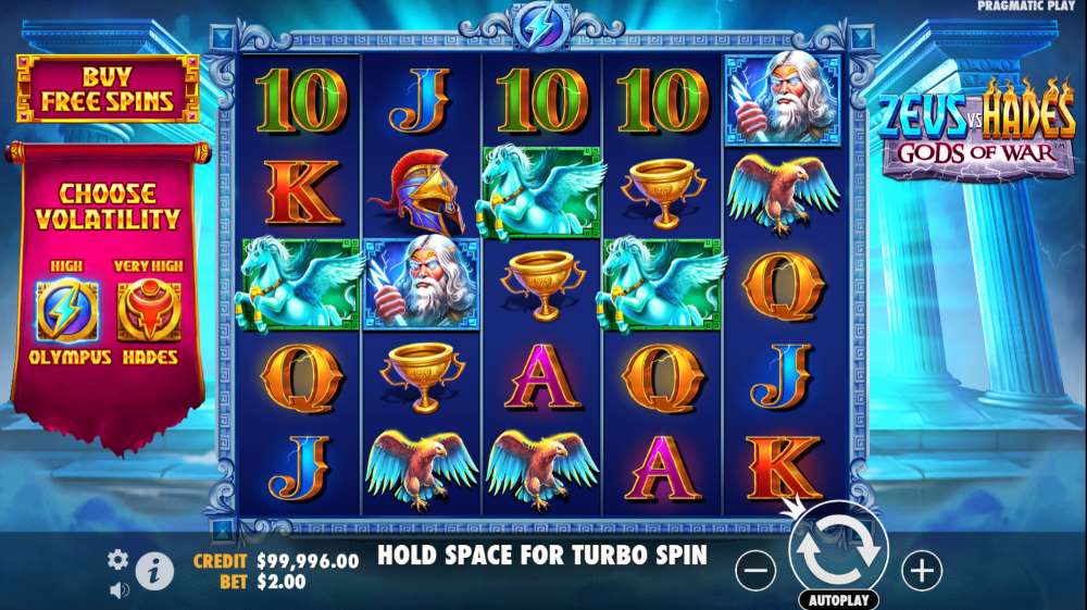 Zeus vs Hades Gods of War main game