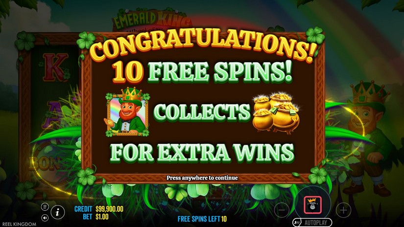 Emerald King Wheel of Wealth slot screen 3