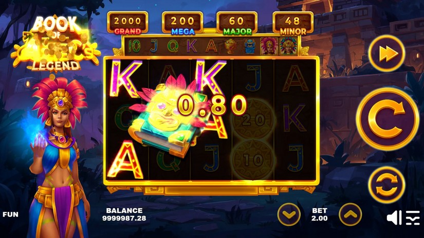 Book of the Aztec’s Legend slot screen 2