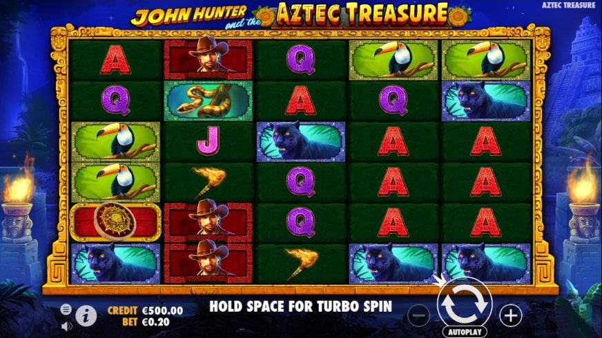 John Hunter and the Aztec Treasure slot screen 1