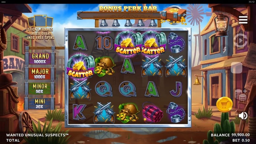 Wanted Unusual Suspects slot screen 2