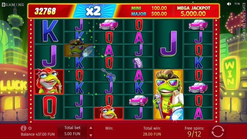 Elvis Frog TRUEWAYS slot screen 5