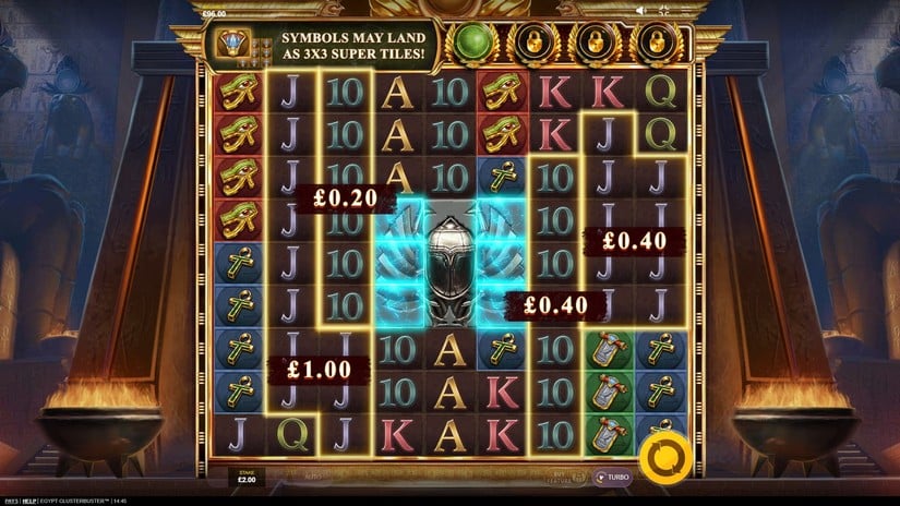 Egypt Clusterbuster slot screen 2