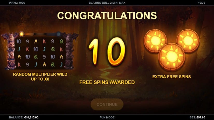 Blazing Bull 2 Mini-Max slot screen 3