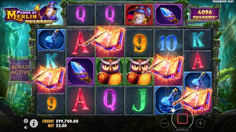 Power of Merlin Megaways slot screen 2