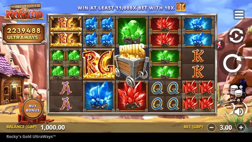Rocky’s Gold Ultraways slot screen 1