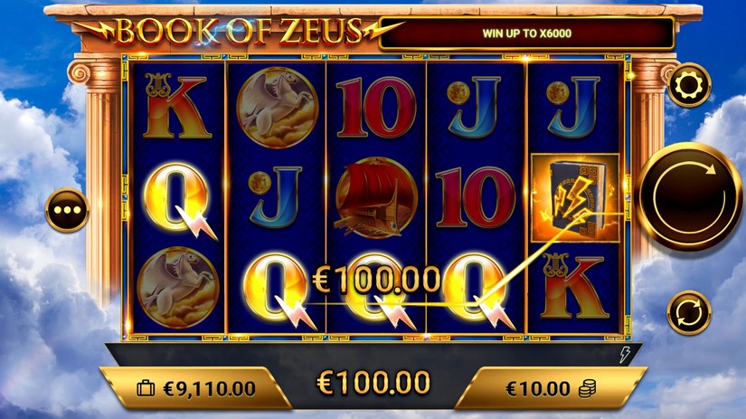 Book of Zeus slot screen 3