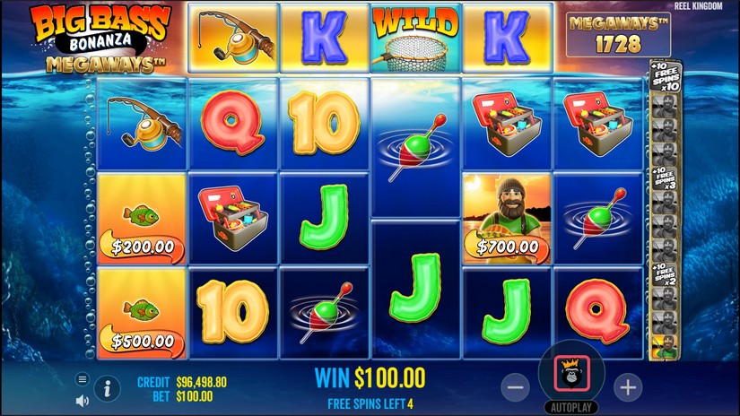 Big Bass Bonanza Megaways slot screen 4