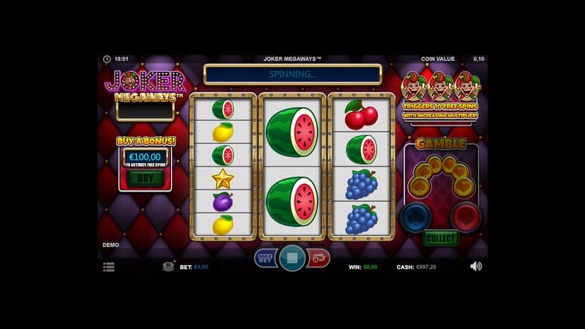 Joker Megaways slot screen 2