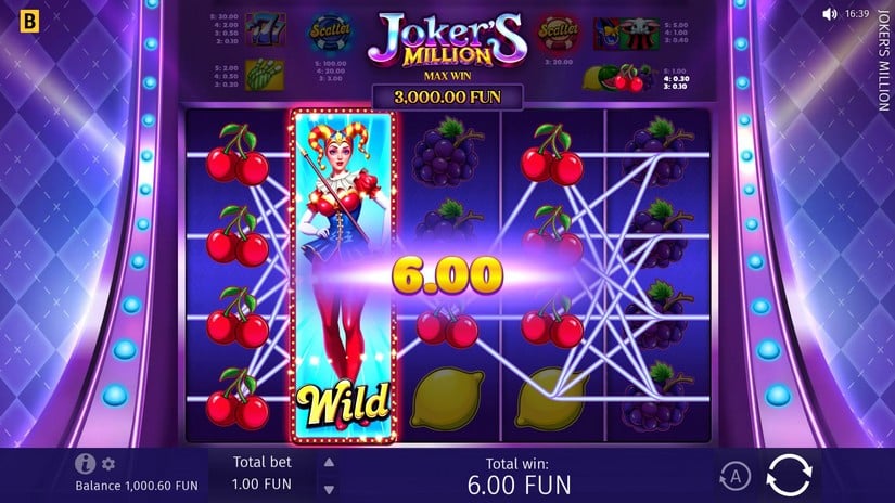 Joker’s Million slot screen 4