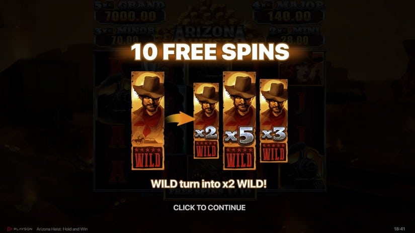 Arizona Heist: Hold and Win slot screen 4