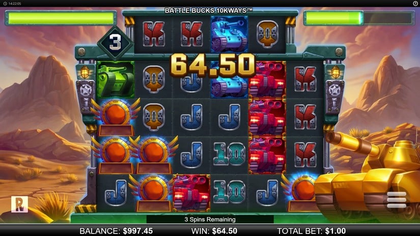 Battle Bucks 10k Ways slot screen 4