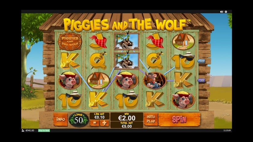 Piggies and The Wolf slot screen 3