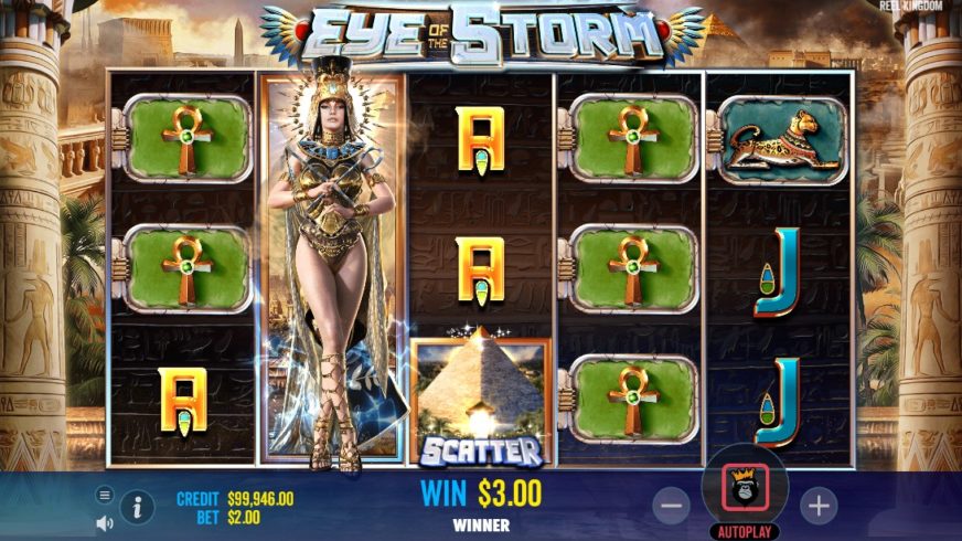 Eye of the Storm slot screen 2