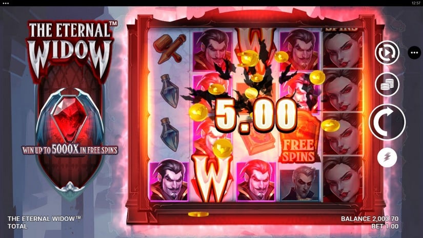 The Eternal Widow slot screen 3