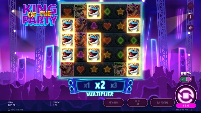 King of the Party slot screen 3