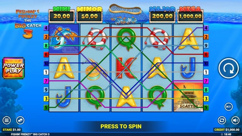 Fishin’ Frenzy The Big Catch 3 slot screen 1